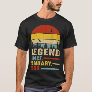 T-shirt 21 Ans Rétro Anniversaire Légende Cadeau Depuis Ja