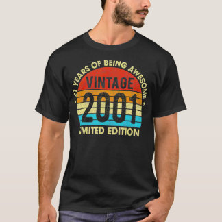 T-shirt 21 ans Vintage 2001 LimitedEdition Retro 21s