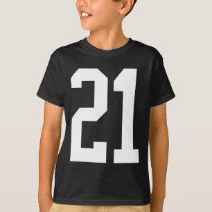 T-shirt #21 Blanc Numéro 21 Style Ventilateur sportif