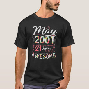 T-shirt 21Don Fleur Anniversaire Pour Les Femmes Nées Le 2