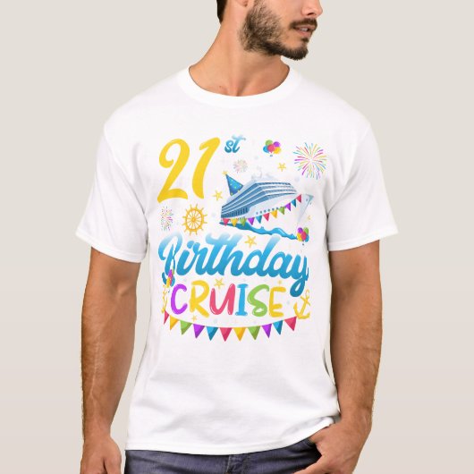 T-shirt 21e anniversaire Croisière B-Day Hommes (Devant)