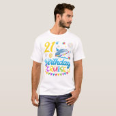 T-shirt 21e anniversaire Croisière B-Day Hommes (Devant entier)