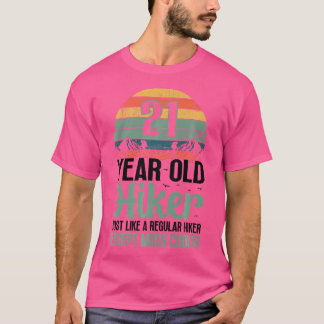 T-shirt 21E Anniversaire Hiker Mountain 21 Ans Randonnée L