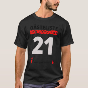 T-shirt 21e Anniversaire Liste d'invités Signature Livre d