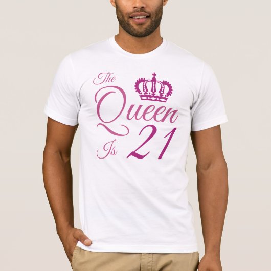T-shirt 21e Anniversaire Reine (Devant)