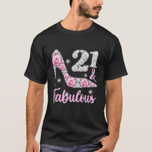 T-shirt 21e Chemises Anniversaires Pour Femmes 21 Et Fabul