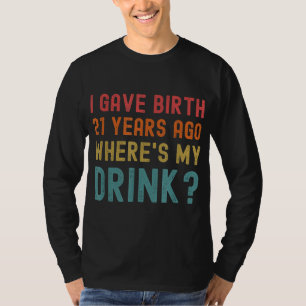 T-shirt 21e fête d'anniversaire Maman Papa 21 ans Fils enf