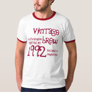 T-shirt 21ème Nom vintage de Brew du cadeau d'anniversair