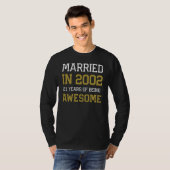 T-shirt 21st Anniversary for Men Married In 2002 Couples H (Devant entier)