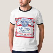 T-shirt 21st Birthday Ajouter Nom boissons (Devant)