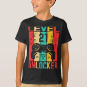 T-shirt 21st Birthday Level 21 Unlocked Gamer Funny Birthd (Devant)