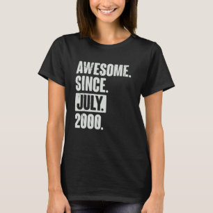T-shirt 22 Ans 22e Anniversaire Awesome depuis Juillet 200