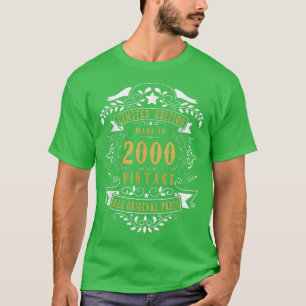 T-shirt 22 Ans 22e Anniversaire Made Né en 2000 Hommes W