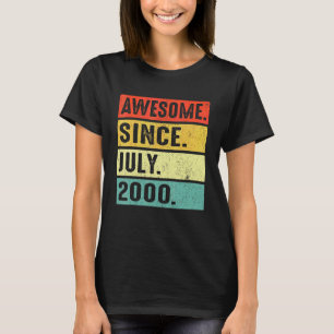 T-shirt 22 Ans Awesome Depuis Juillet 2000 22e Anniversair