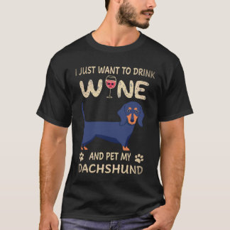 T-shirt 22 Je veux juste boire du vin et caresser mon teck