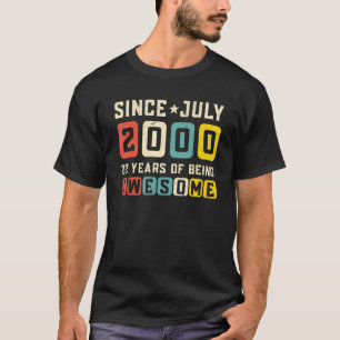 T-shirt 22e anniversaire Awesome depuis Juillet 2000 Vinta