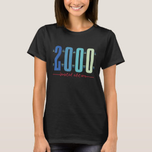 T-shirt 22e anniversaire Dames Mens 22 ans 2000 Don 11