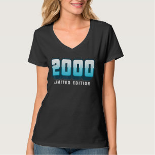 T-shirt 22e anniversaire Dames Mens 22 ans 2000 Don 7