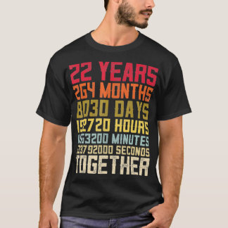 T-shirt 22e anniversaire du Mariage s pour couple marié Ma