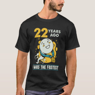 T-shirt 22e Anniversaire Hommes Humour Il Y A 22 Ans J'Éta