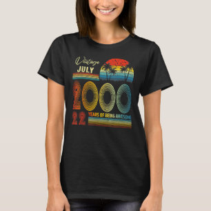 T-shirt 22e anniversaire Vintage juillet 2000 22 ans