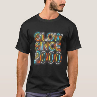 T-shirt 22Nd Birthday Glow Since 2000