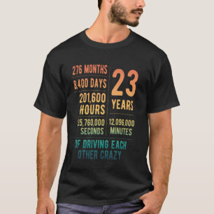 T-shirt 23 Ans de Mariage Drôle 23e Anniversaire de Mariag
