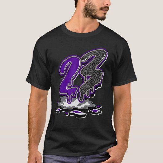 T-shirt 23 Drip Dark Iris 3s Correspondant (Devant)