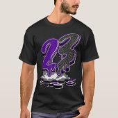 T-shirt 23 Drip Dark Iris 3s Correspondant (Devant)