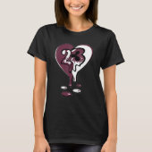 T-shirt 23 Drip Heart High Bordeaux 1s Matching (Devant)