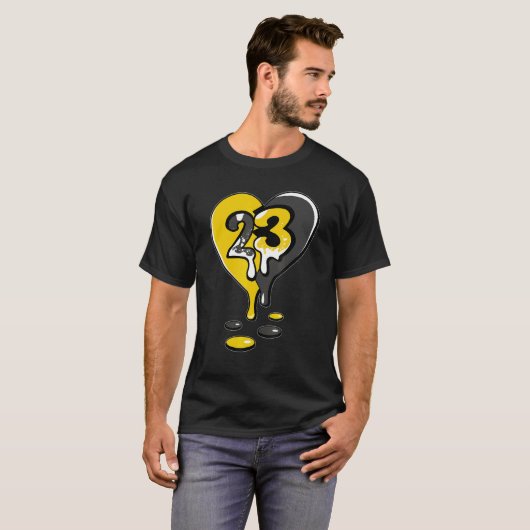 T-shirt 23 Drip Heart Lightning 4s Matching (Devant entier)