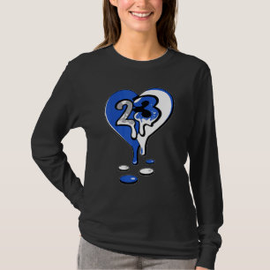 T-shirt 23 Drip Heart Retro Stealth 5s Correspondants