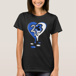 T-shirt 23 Drip Heart Retro Stealth 5s Matching