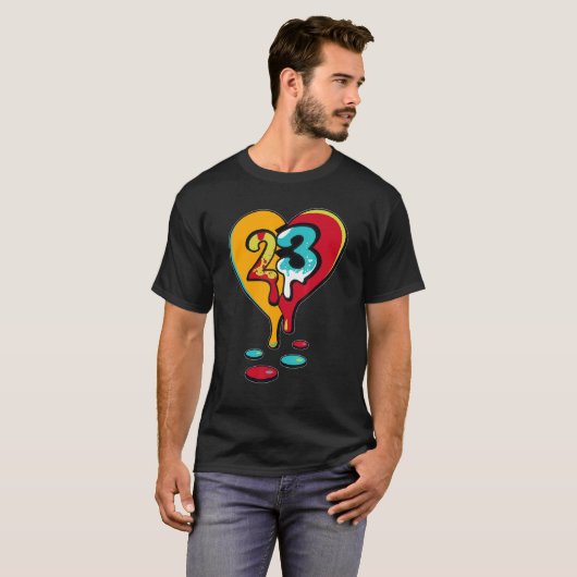 T-shirt 23 Drip Heart SB Dunk FroSkate Matching (Devant entier)