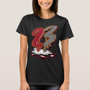 T-shirt 23 Drip Retro Cardinal Red 3s Correspondant