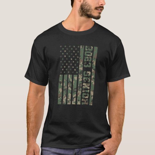 T-shirt 23 Senior 2023 Graduate Graduation American Flag C (Devant)