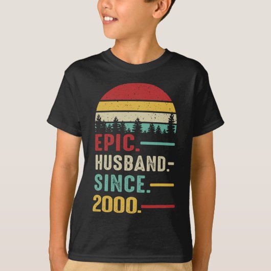 T-shirt 23e anniversaire du Mariage pour lui Epic Mari Sin (Devant)