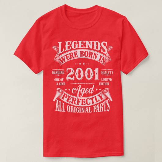 T-shirt 23E Anniversaire Tee 23 Ans Légendes Nées En 2000 (Design devant)