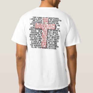 T-shirt 23ème psaume d'écriture sainte