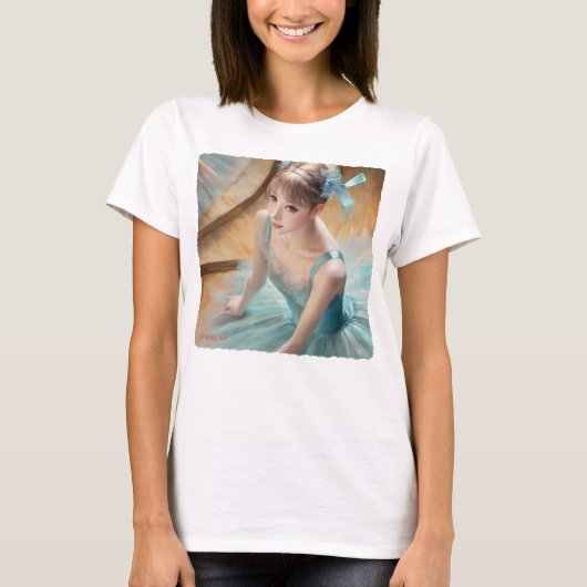 T-shirt 24070_Ballerina en bleu pastel (Devant)