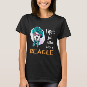 T-shirt 243 Vie Juste Mieux Avec Un Beagle
