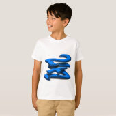 T-shirt 24 7 - Vingt-quatre sept - Texte bleu (Devant entier)