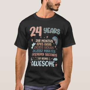 T-shirt 24 Ans 24E Anniversaire 288 Mois
