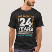 T-shirt 24 Ans 288 Mois D'Être Impressionnant 24e (Devant)