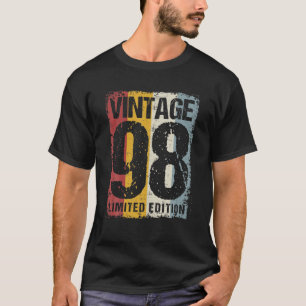 T-shirt 24 Ans Vintage 1998 24E Anniversaire Décoration