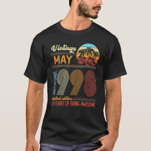 T-shirt 24 ans Vintage mai 1998 24e Anniversaire