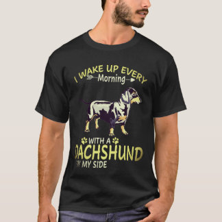 T-shirt 24 Je me réveille chaque matin avec un dachshund à