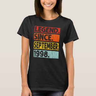 T-shirt 24e anniversaire Légende depuis septembre 1998 24
