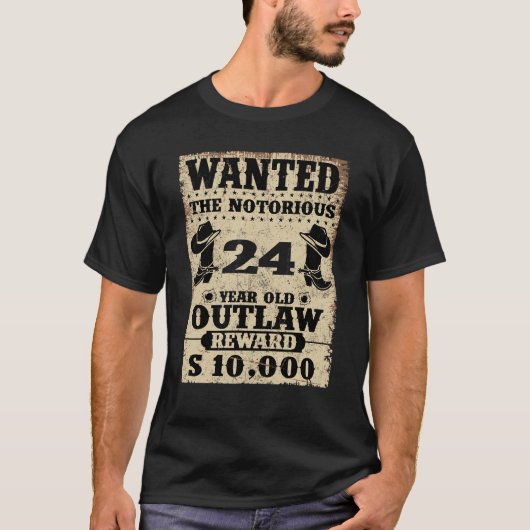 T-shirt 24e anniversaire Recherché 24 ans Anniversaire hor (Devant)