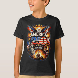T-shirt 250 Ans Américain 1776 2026 250e Usa Anniversaire